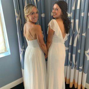 Jenny Yoo Dress “542” in a shimmery ivory size 6